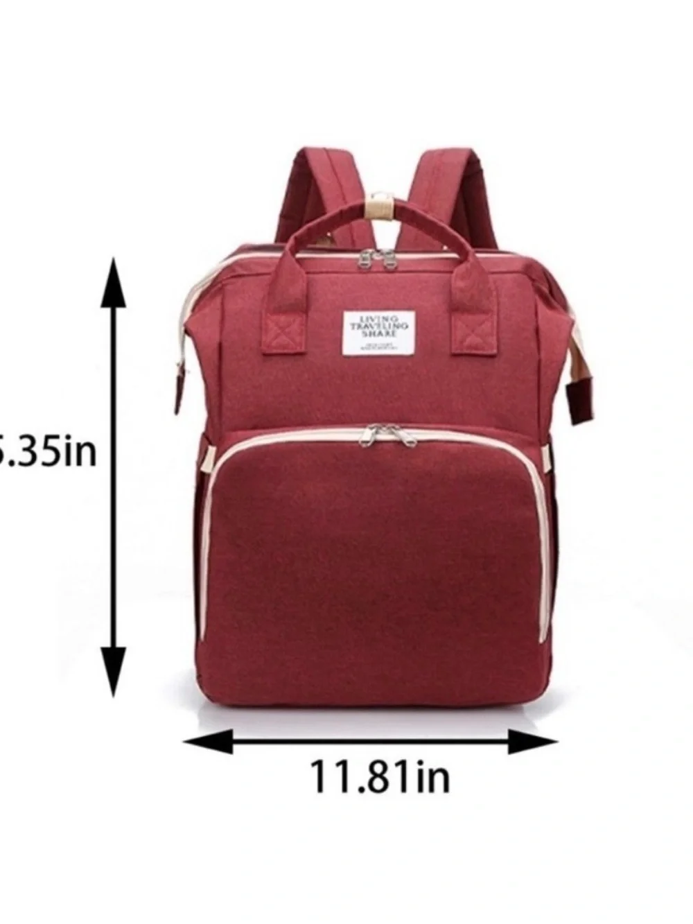 You Are My Sunshine Young Fashion Diaper Bag Backpack Burgundy Multi Pockets